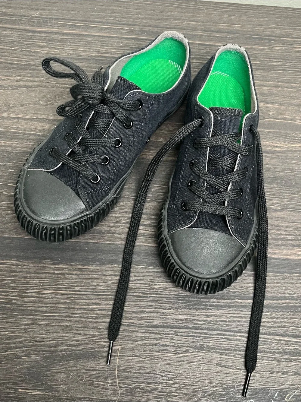 P.F. Flyers Center Lo Sandlot Triple Black Kids Casual Shoes KC2002SL Size 3Y